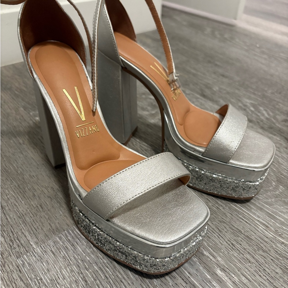 Silver Platform Heels - image 2